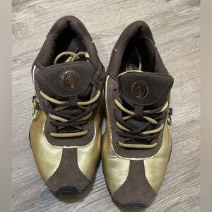 Vintage BABY PHAT Gold Genuine Leather/Black Suede